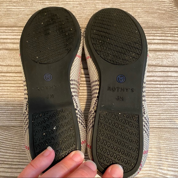 Rothy's The Flat Grey Glen Plaid Shoes Size 5.5 - Picture 9 of 9